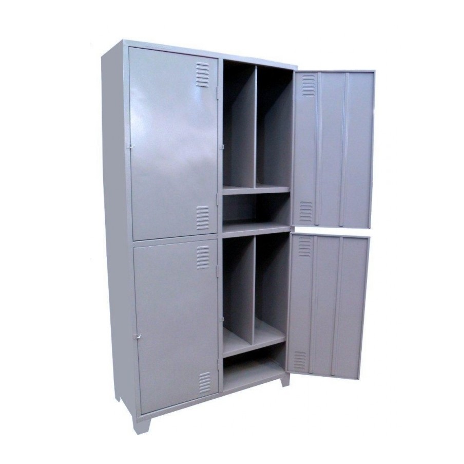 ROUPEIRO DE AÇO INSALUBRE 4 PORTAS COM SAPATEIRA